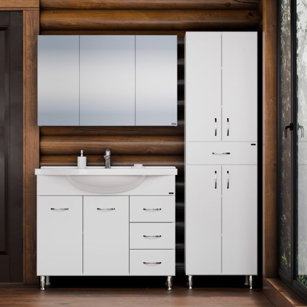 Напольная тумба под раковину Санта Эльбрус 201107 100 см белый