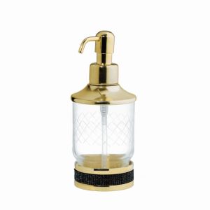 Дозатор для жидкого мыла Boheme Royal Cristal 10929-G-B золото/чёрный