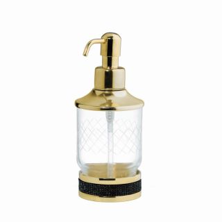 Дозатор для жидкого мыла Boheme Royal Cristal 10929-G-B золото/чёрный
