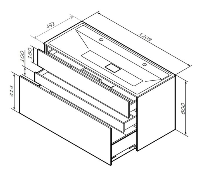Am.pm INSPIRE 2.0 M50AFHX1203WM тумба под раковину 120 см белый матовый