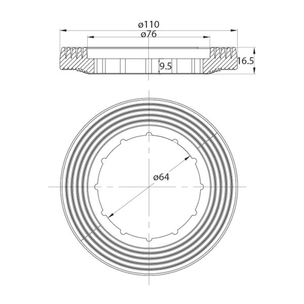 Арматура водосливная IDDIS Dual Mode F012400-01K