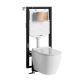 Система инсталляции с унитазом WasserKRAFT Vils 56TLT.010.ME.RG04.H002 кнопка смыва розовое золото