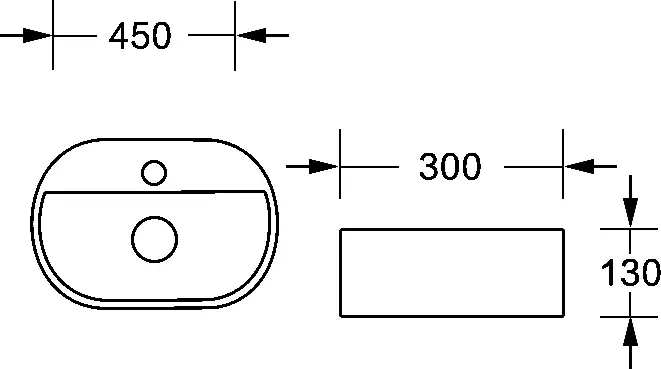 Раковина Milleau Glace MU7023-GW белый
