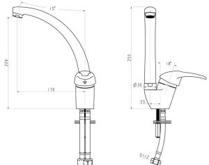 Смеситель для кухни Paulmark Holstein Ho212012-331 белый
