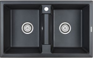 Мойка кухонная Paulmark Zwilling PM238150-BLM чёрный металлик