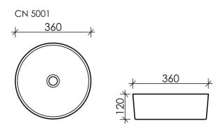 Раковина Ceramica Nova Element CN5001 36см белый Раковина Ceramica Nova Element CN5001 36см белый
