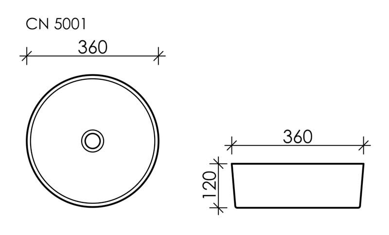 Раковина Ceramica Nova Element CN5001 36см белый