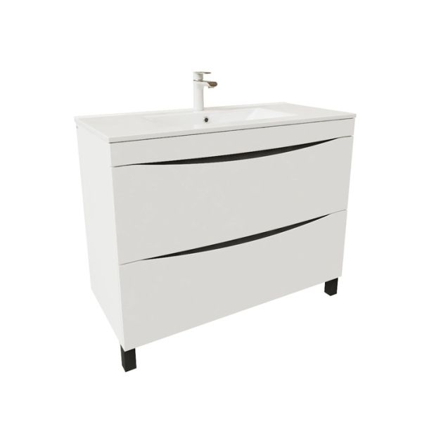 Тумба с раковиной IDDIS Cloud 100см белый CLO10WFi95