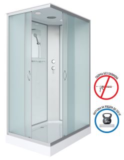 Душевая кабина Niagara NG-43285-14Q 120x80см серебро/матовое