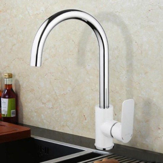 Смеситель для кухни Gappo G4048 белый/хром Смеситель для кухни Gappo G4048 белый/хром