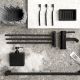 Полотенцедержатель WasserKRAFT Elbe K-1033B чёрный матовый
