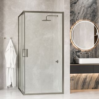 Душевой уголок WasserKRAFT Tauber 64S19 100x100 см профиль никель стекло прозрачное