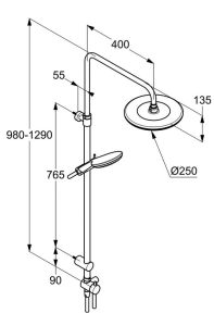 Душевая стойка Kludi Freshline Dual shower system хром 6709005-00