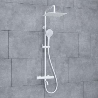 Душевая стойка WasserKRAFT Thermo A188.254.155.WM T с термостатом белый матовый