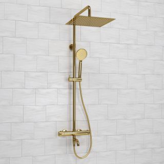 Душевая стойка WasserKRAFT Sauer Thermo A188.261.207.PG T с термостатом золото