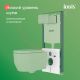 Комплект унитаз с инсталляцией IDDIS Бэйсик (Basic) BASAI01i73 клавиша смыва хром