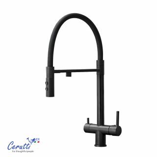 Cмеситель для кухни Ceruttispa ТОРРЕ B (TORRE B) CT12135 чёрный матовый