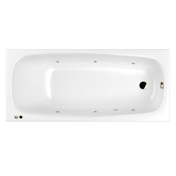 Гидромассажная ванна WHITECROSS Layla Slim 0122.170075.100.SOFT.BR 170x75 см Soft бронза