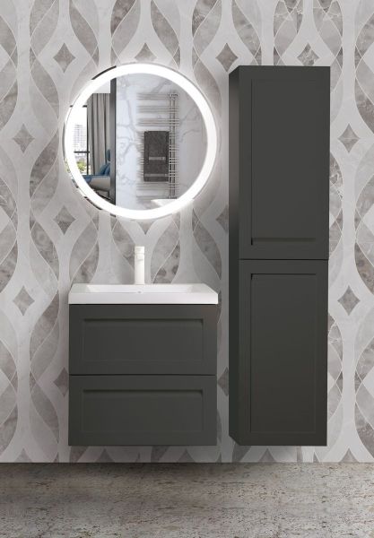 Шкаф подвесной Art&Max Platino 40x150см серый матовый AM-Platino-1500-2A-SO-GM