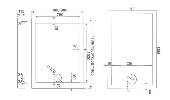 Акриловый поддон для душа Good Door Олимпик 110x80 Акриловый поддон для душа Good Door Олимпик 110x80