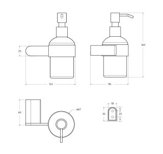Дозатор Cezares Вектор (Stylus) STYLUS-SOIS-V-IN сатин