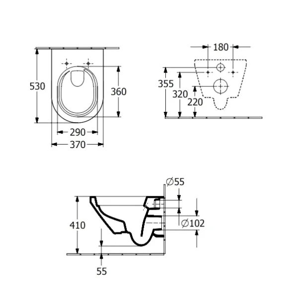 Унитаз подвесной Villeroy & Boch Architectura 4694CL01 TwistFlush с сиденьем Soft Close белый