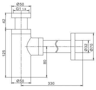 Сифон для раковины Haiba HB80-7 чёрный Сифон для раковины Haiba HB80-7 чёрный