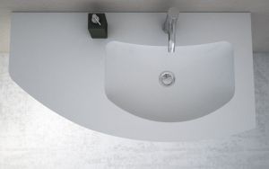 Акриловая раковина Solid Surface, правосторонняя Cezares 91x49 Bianco Soho 50224
