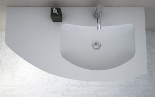 Акриловая раковина Solid Surface, правосторонняя Cezares 91x49 Bianco Soho 50224 Акриловая раковина Solid Surface, правосторонняя Cezares 91x49 Bianco Soho 50224