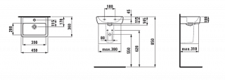 Раковина Laufen PRO 8.1195.1.000.104.1 45х34 Раковина Laufen PRO 8.1195.1.000.104.1 45х34