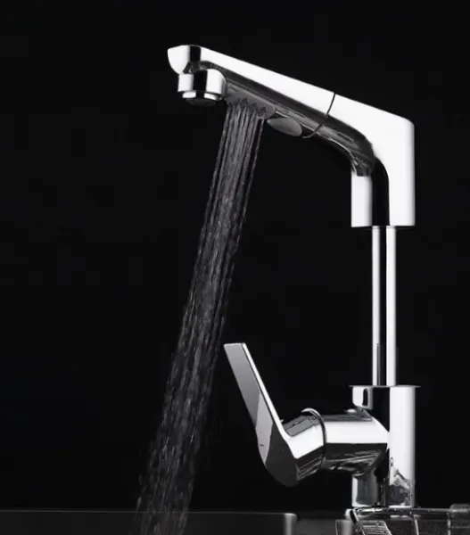 Смеситель для раковины с выдвижным изливом Gappo G1299 хром