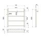 Полотенцесушитель водяной Indigo LineL LLW60-50BR 60x50 см чёрный муар