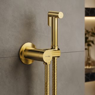 Гигиенический душ со смесителем WasserKRAFT Rhein 9938PG золото