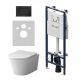Комплект унитаза с инсталляцией AM.PM  MasterFit IS100238.DX35C1700 с клавишей S черн мат с сиденьем микролифт