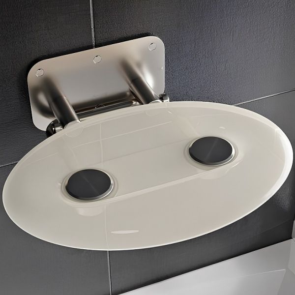 СИДЕНЬЕ ДЛЯ ДУША RAVAK OVO-P II CLEAR/CHROME B8F0000048 СИДЕНЬЕ ДЛЯ ДУША RAVAK OVO-P II CLEAR/CHROME B8F0000048