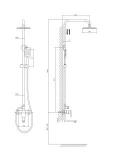 Душевая система RUSH Bruny (BR4335-40) Душевая система RUSH Bruny (BR4335-40)