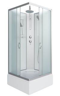 Душевая кабина Niagara NG-1108-14BKT 90x90см серебро/матовое Душевая кабина Niagara NG-1108-14BKT 90x90см серебро/матовое