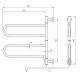 Полотенцесушитель электрический Domoterm Сальса DMT 108F П4 65x50 EK хром