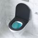 Унитаз подвесной Am.Pm Gem FlashClean с сиденьем микролифт белый/чёрный C901700SCmb