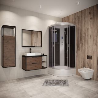 Душевая кабина Niagara NG-3501-14P 90x90см серебро/тонированное