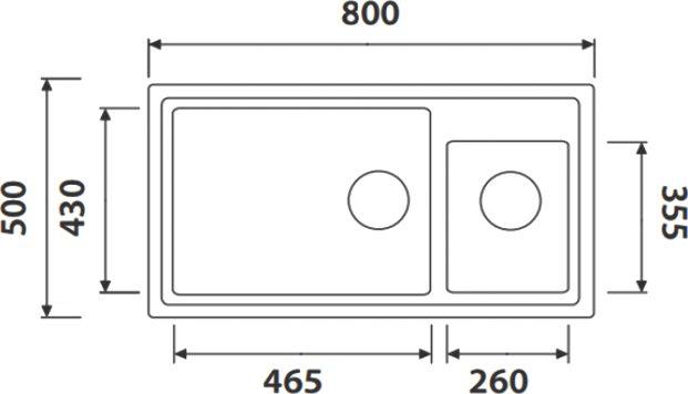 Мойка кухонная KAISER KG2M-8050-J