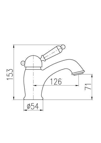 Смеситель для раковины Rav Slezak Labe L526.5CMAT черный
