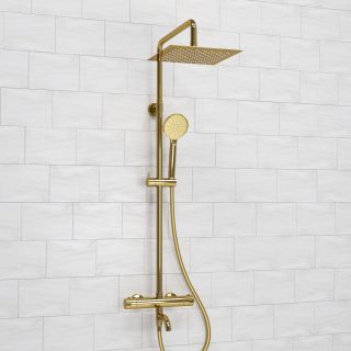 Душевая стойка WasserKRAFT Sauer Thermo A188.256.207.PG T с термостатом золото