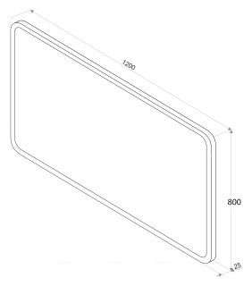Зеркало с подсветкой Continent Demure ЗЛП469 с сенсорным выключателем 120см