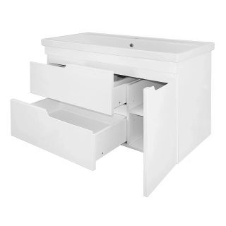 Тумба с раковиной Azario Kantri CS00097258 100 см белый глянец