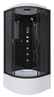 Душевая кабина Niagara NG-6508-14F с гидромассажем 90x90см чёрный/тонированное