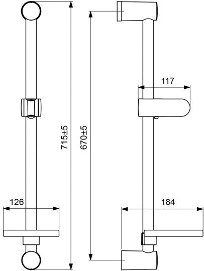 Душевая штанга Vidima Fresh BA219AA