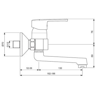 Смеситель Vidima Uno BA250AA для раковины Смеситель Vidima Uno BA250AA для раковины