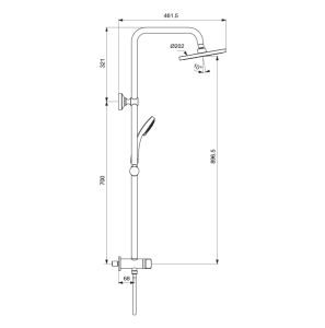 Душевая стойка Vidima Balance BA273AA
