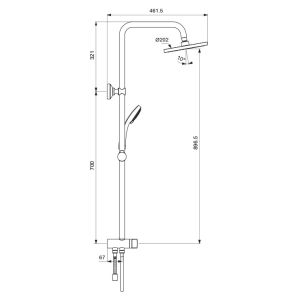 Душевая стойка Vidima Balance BA274AA